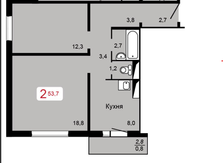 2-комнатная квартира